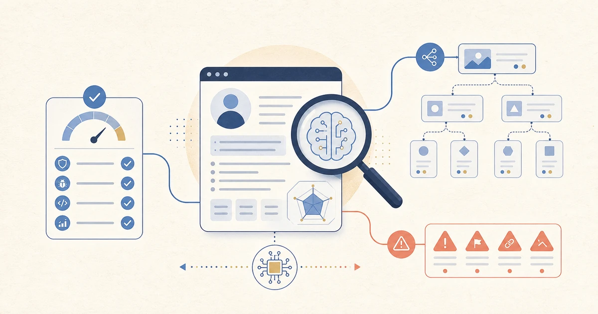 A QA candidate profile being reviewed with skill indicators, interview questions, and warning signals